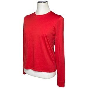 Outdoor Voices Red Activewear Long Sleeve Tee Size S #1380